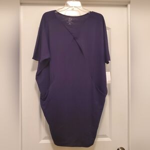Blue Batwing Dress with Pockets, NEW (Size: Medium)